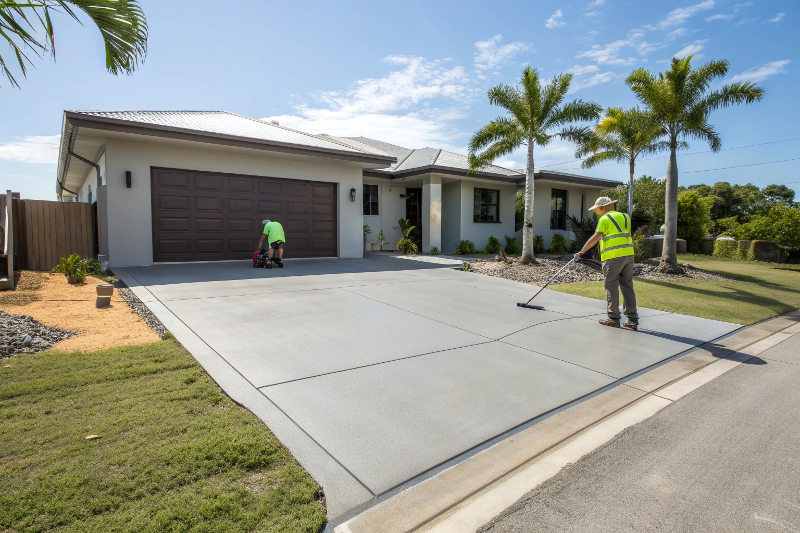 Professional concrete driveway installation by Platinum Concreting in Townsville