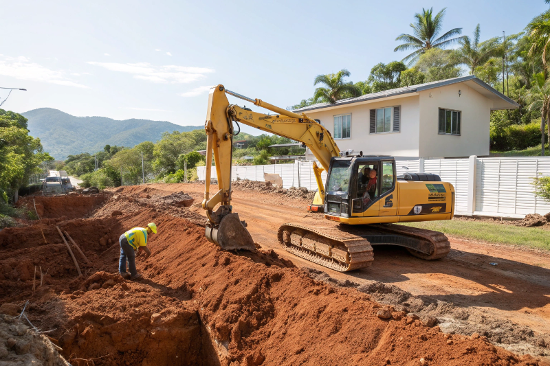 excavating-contractor-townsville Trenching services Townsville excavation contractor utility line installation