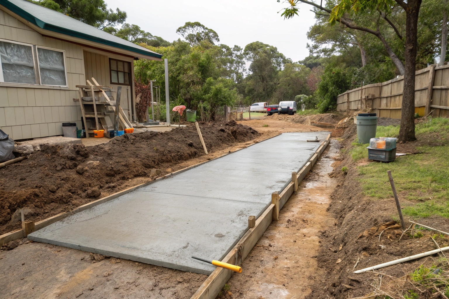 freshly-poured-concrete-strip-footing-for-resident Strip footings Townsville concrete foundation for residential construction
