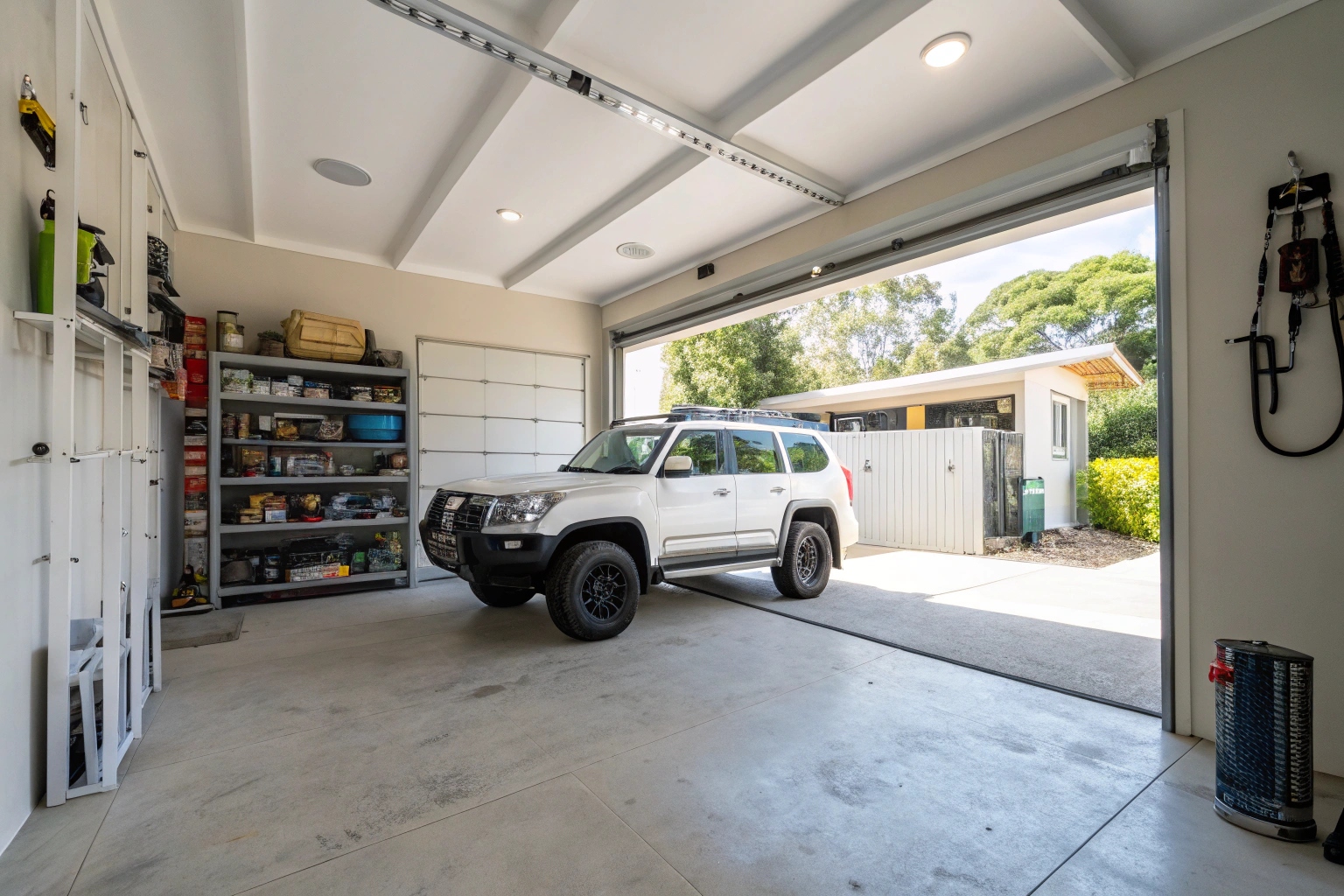 4WD parked on quality concrete garage slab in Townsville home